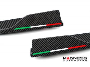 Alfa Romeo Giulia Side Skirts - Carbon Fiber - Shark Fin - Quadrifoglio - Italian Flag Stripe Alfa Romeo Giulia Side Skirts - Carbon Fiber - Shark Fin - Quadrifoglio - Italian Flag Stripe